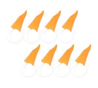 CLISPEED 8 Pezzi Naso in Vinile Arancione a Forma di Carota per Clown e Strega, Design Adorabile e Versatile, Facile da Indossare per Feste a Tema e Carnevale