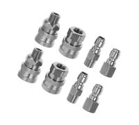 CLISPEED 8 Pezzi Raccordi in Acciaio Inox per Idropulitrice Adattatori Femmina e Maschio Innesto Rapido Attacchi Resistenti per Flessibili ad Alta Pressione Compatibili con Tubi per