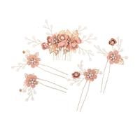 CLISPEED Accessori Capelli Sposa con e Foglie Rosa 5 Pezzi per Party e Damigelle con Design e Tenuta Sicura