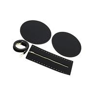 CLISPEED Accessori per Borse Fai da Te Fondino PU Resistente e Copri Cerniera Kit Base e Tracolla per Borsa Uncinetto Nera Materiali per Cucito e Personalizzazione Borse