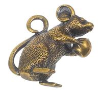 CLISPEED Accessori per Gioielli Fai da Te Ciondolo Topo in Ottone e Rame 1 Pezzo, Portachiavi Figura di Ratto, Decorazione Artigianale per Casa e Ufficio