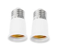 CLISPEED Adattatore Prolunga Portalampada E27 65mm in Pc e Metallo, Convertitore Per Lampadine a Vite E27, Supporto Estensibile Per Apparecchi Di Illuminazione Come Plafoniere e Applique, Set 2 Pezzi