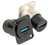 CLISPEED Adattatore USB 3.0 da Pannello 2 Pezzi Connettore - Passante, Trasmissione Dati Alta Velocità, Materiale PC e Metallo per Installazione