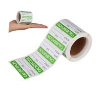 CLISPEED Adesivi Di Calibrazione Autoadesivi 300 Pezzi Rotolo Etichette Adesive Controllo Qualità Scrivibili Per Uso Industriale e Laboratorio