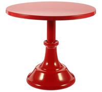 CLISPEED Alzata Rotonda per Torte Rossa 33 CM Vassoio in Ferro per Servire Dolci e Frutta Portafrutta da Tavolo per Feste Matrimoni e Banchetti