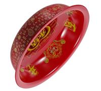 CLISPEED Bacinella da Lavaggio Rosso Vintage in Acciaio Inossidabile Resistente Stile Cinese e Portaoggetti per Matrimonio per Uso Cerimonia e Bagno