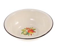 CLISPEED Bacinella in Ferro Smaltato Beige da 22cm Multifunzionale per Lavaggio del Riso e Contenitore per Alimenti Facile da Pulire per Uso Domestico Stili multipli