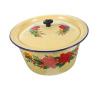CLISPEED Bacinella Smaltata Vintage con Coperchio Contenitore Smalto Resistente e Pratico per Lavaggio Mani Design Retrò per Uso Domestico