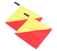 CLISPEED Bandiere di Comando Marittime 35x35 Cm in Pvc Rosso-giallo, Set 2 Pezzi per Addestramento Sportivo e Segnalazione Navale, Segnale di Sicurezza e Performance Outdoor