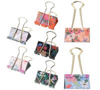 CLISPEED Binder Clips Medium Acciaio Inossidabile, Nero e Argento 7 Pezzi Clip per Documenti, Mini 1,26 Pollici per Organizzare File, Buste e Note, Casa e Ufficio