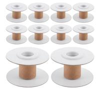 CLISPEED Bobine per Avvolgimento del Filo in Cartone Resistente, Rocchetti da Cucito Smontabili 6x3 Cm, Set da 10 Pezzi per Ricamo e attività Artigianali di Tessitura