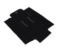 CLISPEED Borsa Porta Orologi e Organizer Gioielli Multifunzionale in Flanella Nera, Rotolo di Stoccaggio Compatto e Leggero per Viaggi e Uso Quotidiano, Custodia Artigianale per Bracciali