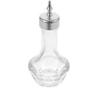 CLISPEED Bottiglia di Vetro Amaro 50ml Tappo Argento Bottiglia di Bitter da Bar Multifunzione di Bitter per Cocktail e Feste Accessorio Pratico per Miscelare Sapori e Aromi