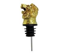 CLISPEED Bottiglia Vino Forma Testa Leone in Versatore per Feste Casa Salvavino Leggero e Design Unico Dorato