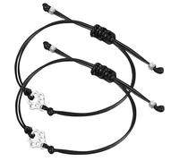 CLISPEED Bracciale Amicizia Regolabile Corda Intrecciata Con Ciondolo Per Di Animali Domestici Bracciale Unisex Per Adolescenti e Adulti Sentimentale Per Amici e Amanti Degli Animali
