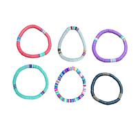 CLISPEED Bracciale Coppia in Argilla Polimerica Corda da Mano Non Sbiadisce Resistente a Pioggia e Nuoto in Vari Colori Inodore