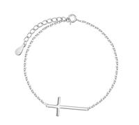 CLISPEED Braccialetti con Croce per Donna: Regali per Donna, Braccialetti in Argento, Gioielli Cristiani per Regali per La Mamma, per La Migliore, di Gioielli Regolabili