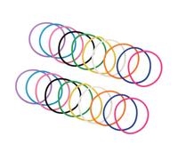 CLISPEED Braccialetti in Silicone Gelatina Colorati Da 20 Pezzi, Fascia Elastica Unisex Confortevole e Delicata Sulla Pelle, Accessorio Decorativo Versatile Per Polso Quotidiano e Regali