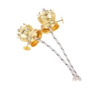 CLISPEED Bruciatore Lampada a Olio D’epoca in Metallo Con Stoppino Integrato, Ricambio Per Lampade a Cherosene Vintage, Accessorio Per Decorazione Casa, Set 2 Pezzi