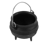 CLISPEED Calderone in Ghisa Piccolo a Treppiede con Manico Bruciatore di Erbe e Incenso in Ferro per Rituali di Aromaterapia e Fusione Cera Portacandele Rustico per Decorazione Casa