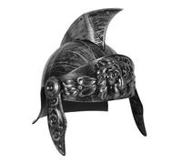 CLISPEED Cappello Del Cavaliere Medievale Cappello Medievale Vintage Arredamento Romano Copricapo Da Soldato Celmetto Di Guerrieri Romani Copricapo Vichingo Cappello Russo Plastica Argento