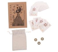 CLISPEED Carte Esagonali I Ching Feng Shui con Guida Dettagliata per Divinazione Simboli di Fortuna e Monete per Ricchezza e Successo Materiale Resistente per Apprendimento Approfondito