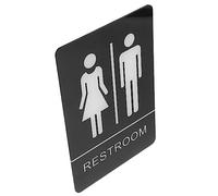 CLISPEED Cartello Toilette con Braille Bagno Autoadesivo Adatto a gli Stili Facile Installare e Resistente