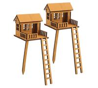 CLISPEED Casa Sull’albero Miniatura in Legno 6, 9 Pollici per Decorazione