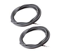 CLISPEED Cavo Cablaggio Pickup Basso 5 Pin 3 Metri in Filo di Rame Intrecciato Grigio Set 2 Pezzi per Collegamento Strumenti Musicali e Circuito Elettrico Professionale