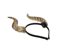 CLISPEED Cerchietto Corna Demone Curvo in PU Fascia Stile Oscuro Leggera per Costume Halloween e Cosplay Uomo Donna Accessorio Festa Carnevale