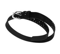 CLISPEED Cintura Sottile in Suede con Borchie Stile Western da Donna Fibbia Semplice in Metallo Accessorio Moda Comodo e Resistente per Jeans e Abiti