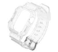 CLISPEED Cinturino Sportivo Trasparente per Orologio Smart Monopezzo in Morbido con Fibbia Acciaio Argento Compatibile Serie Sostituzione Confortevole e Resistente