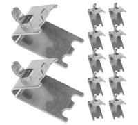 CLISPEED Clip Supporto per Mensola in Metallo per Frigorifero e Congelatore 12 Pezzi in Acciaio Inox 1,5mm Ganci, Accessori per Organizzazione Ripiani Congelatore e Frigorifero, Facile