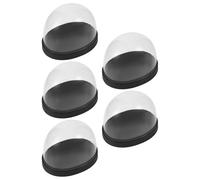 CLISPEED Cloche Dome Trasparente 5 Pezzi in Plastica Mezza Sfera, Copertura Antipolvere Facile da Montare per Dessert e Piante, per Case e Uffici