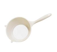 CLISPEED Colino per Riso e Filtro a Maglie Fini in Plastica Manico, Cestello per Lavaggio Verdure e Frutta, Accessorio Cucina Multifunzionale Bianco Crema