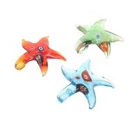 CLISPEED Collana 3 Charm in Vetro a Forma di Stella di Mare, Accessorio la Stagione Calda Versatile per Spiaggia, Design Nautico Elegante e Comfort nella Vestibilità