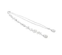 CLISPEED Collana Body Chain con e Cristalli Lunga per Schiena Sposa e Accessorio Leggero e Raffinato per Donna