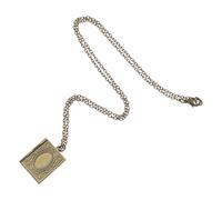 CLISPEED Collana con Ciondolo in Bronzo Antico Design Scrittura Sacra Pendenti Religiosi e Custodia Portafoto Gioiello Souvenir con Catena per Regalo Commemorativo