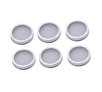 CLISPEED Coperchi per Germogliazione in Acciaio Set da 6, Schermo per Germogli per Barattoli di Vetro a Bocca Rotonda, Rete Rimovibile per Coltivazione e Filtraggio in Cucina