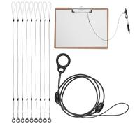 CLISPEED Corde Elastiche per Penne 10 Pezzi Cordino Estensibile 43 CM e Anelli in Silicone 8 MM, Corda Portapenne per Firma Aziendale e Uso Quotidiano