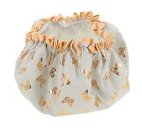 CLISPEED Cuffia da Doccia Vestibilità Sicura e Confortevole Donna Design Elastico Doppio Strato Tessuto e PE Tonalità Chiara per Bagno e Cucina