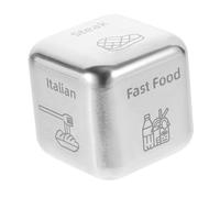 CLISPEED Dadi per Cena in Acciaio Leggero e Portatile Gioco Decisionale per Scegliere Cosa Mangiare in Famiglia Amici e Viaggi senza Batterie Divertente Strumento per Decisioni Alimentari