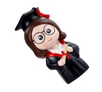 CLISPEED Decorazione Torta di Laurea Dottoressa Cake Topper in Resina Resistente Statuina Laureato Compatta per Festa Studente e Decorazioni per Torte