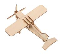 CLISPEED di aeromobili in Legno Artigianato retrò Aeroplano di Legno 3D Piccolo Aeroplano Decorazione di Aerei mestiere di Carnevale di Aeroplano in Legno Marrone Chiaro