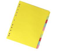 CLISPEED Divisori Colorati per Separare Documenti e Organizzare 12 11 Fori Etichette per Raccoglitori Anelli A4 in Plastica