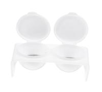 CLISPEED Doppia Ciotola per Nail Art con Coperchio Vaschetta Monomero e Polveri per Unghie Lavapennelli Manicure con Doppio Scomparto e Protezione Evaporazione Adatto per Unghie Naturali e