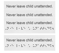 CLISPEED Etichette Braille in Pvc 4 Pezzi per Esterni Cartelli Braille Portatili di Colore Chiaro per Scuole e Aree Pubbliche Facilita la Comunicazione per Non Vedenti