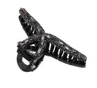 CLISPEED Fermaglio Per Chioma a Forma Di Artiglio Strass, Pinza Antiscivolo Da Donna, Accessorio Per Styling Quotidiano, Colore Grigio Scuro, Pratico e Resistente, Per Uso Interno Ed Esterno