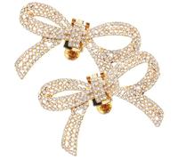 CLISPEED Fermaglio Per Scarpe Cristalli Decorazione Fibbia Per Scarpe Fiocco Fermaglio Rimovibile Accessorio Da Sposa