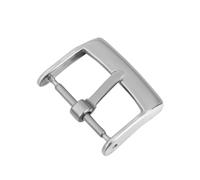 CLISPEED Fibbia per Cinturino Orologio in Acciaio Argento Fibbia Moda Resistente per Cinturini in Pelle Silicone ed Elettronici Facile da Installare e Compatibile con Vari Modelli